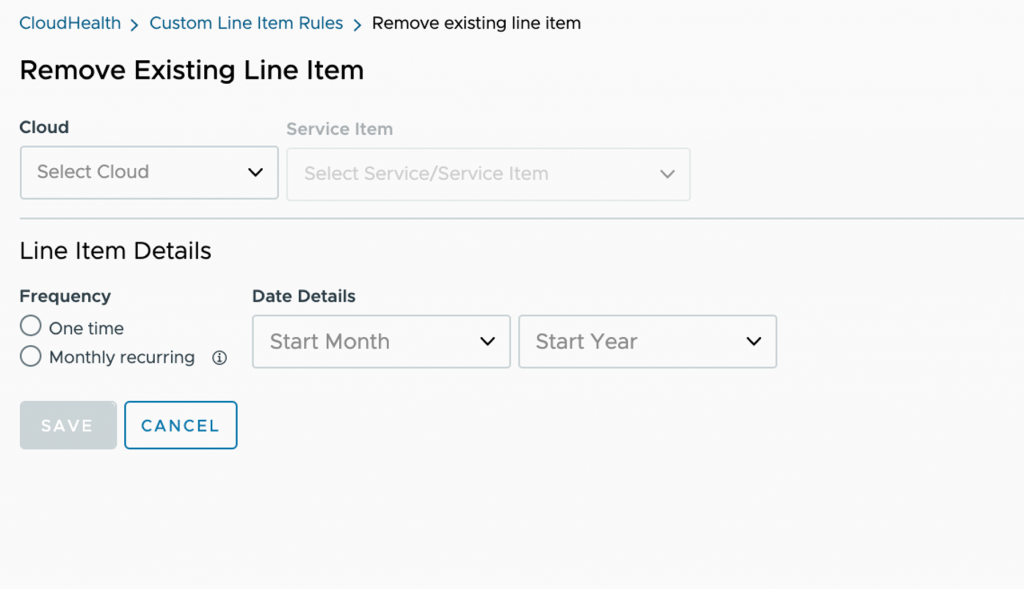 removing custom line items