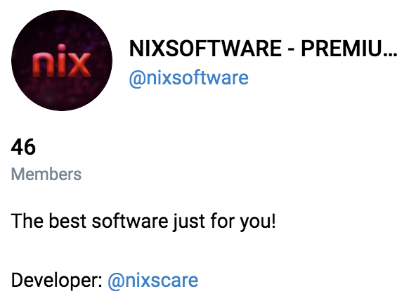 Telegram channel by nixscare