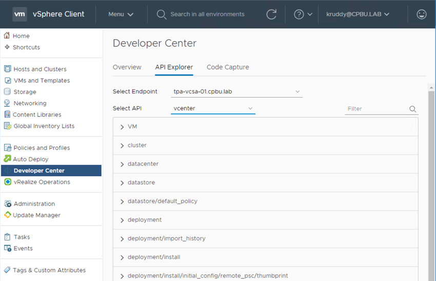 API Explorer - First Look