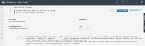 vRealize Log Insight Cloud 上でイベントの詳細の確認