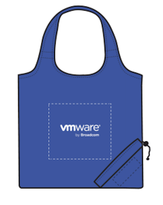 VMware by Broadcom branded tote bag swag