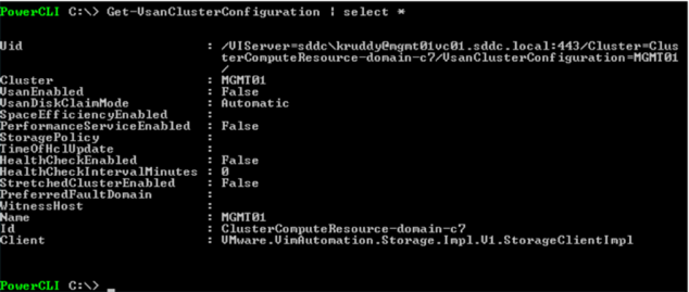 VSAN Cluster Configuration