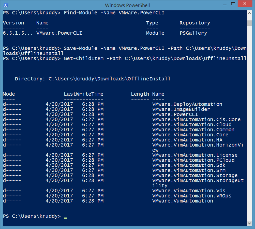 Save-Module Output