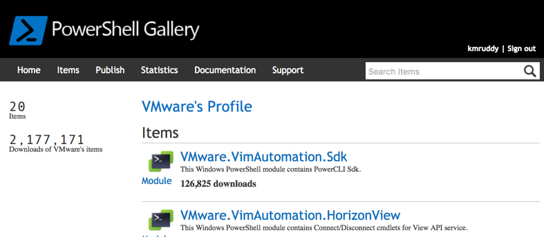 VMware Profile on PowerShell Gallery