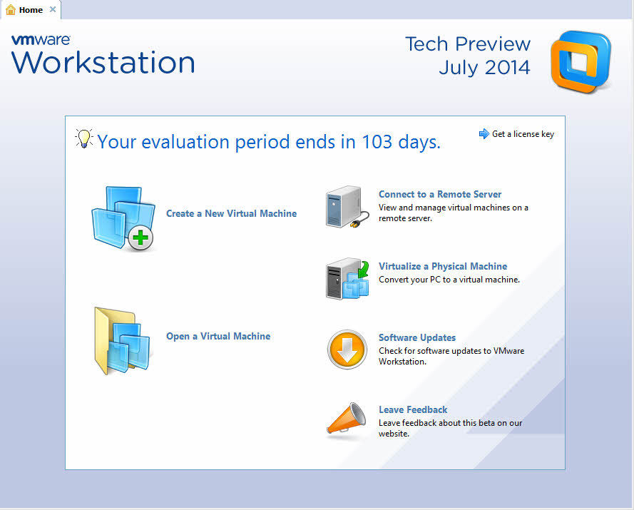 VMware Workstation Tech Preview July 2014