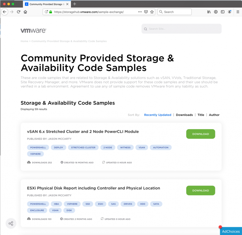 Storage Availability Code Samples