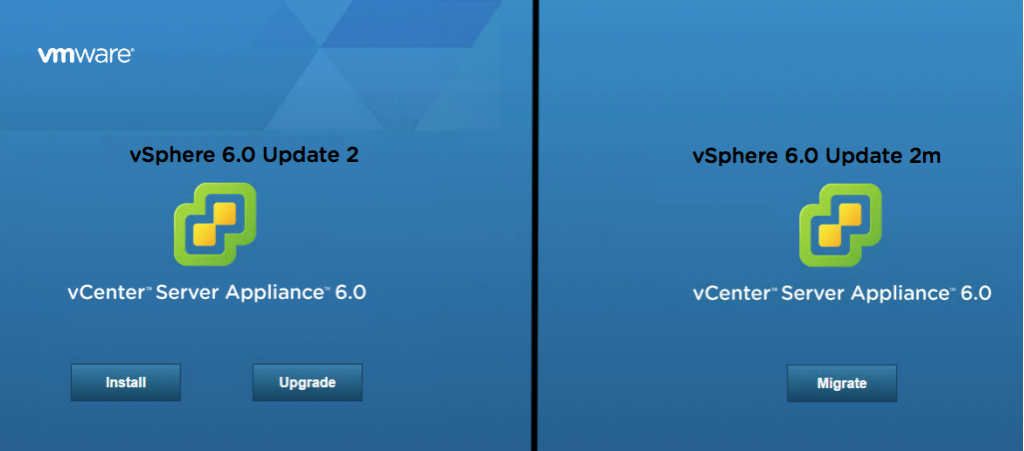 vSphere 6.0 update 2 Installer Compared vSphere 6.0 U2m