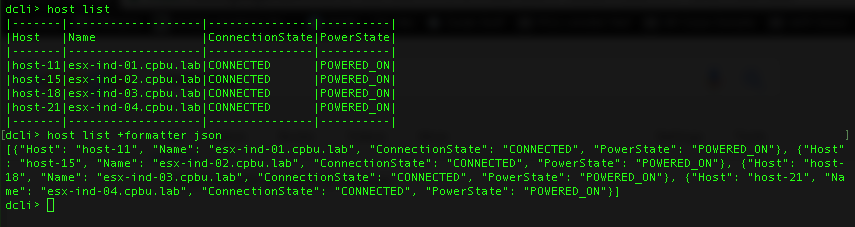 Formatting the output of the ESXi hosts in JSON