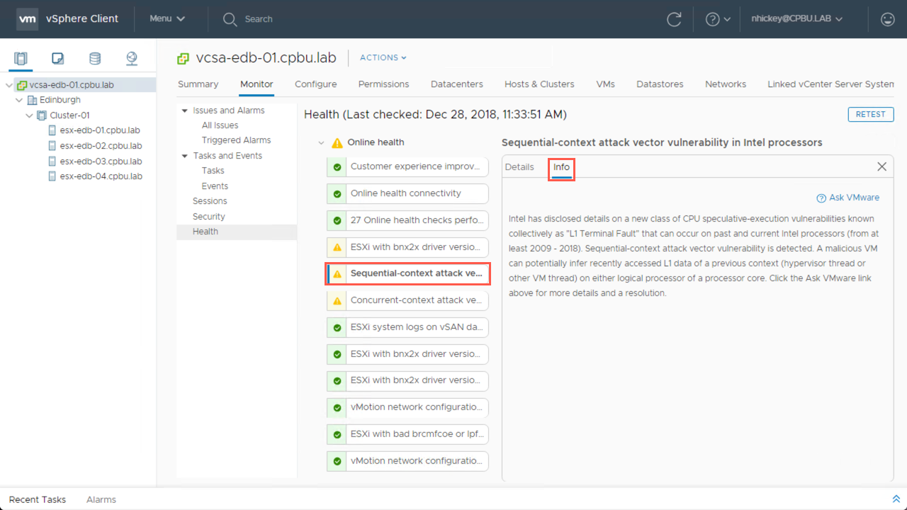 vSphere Health