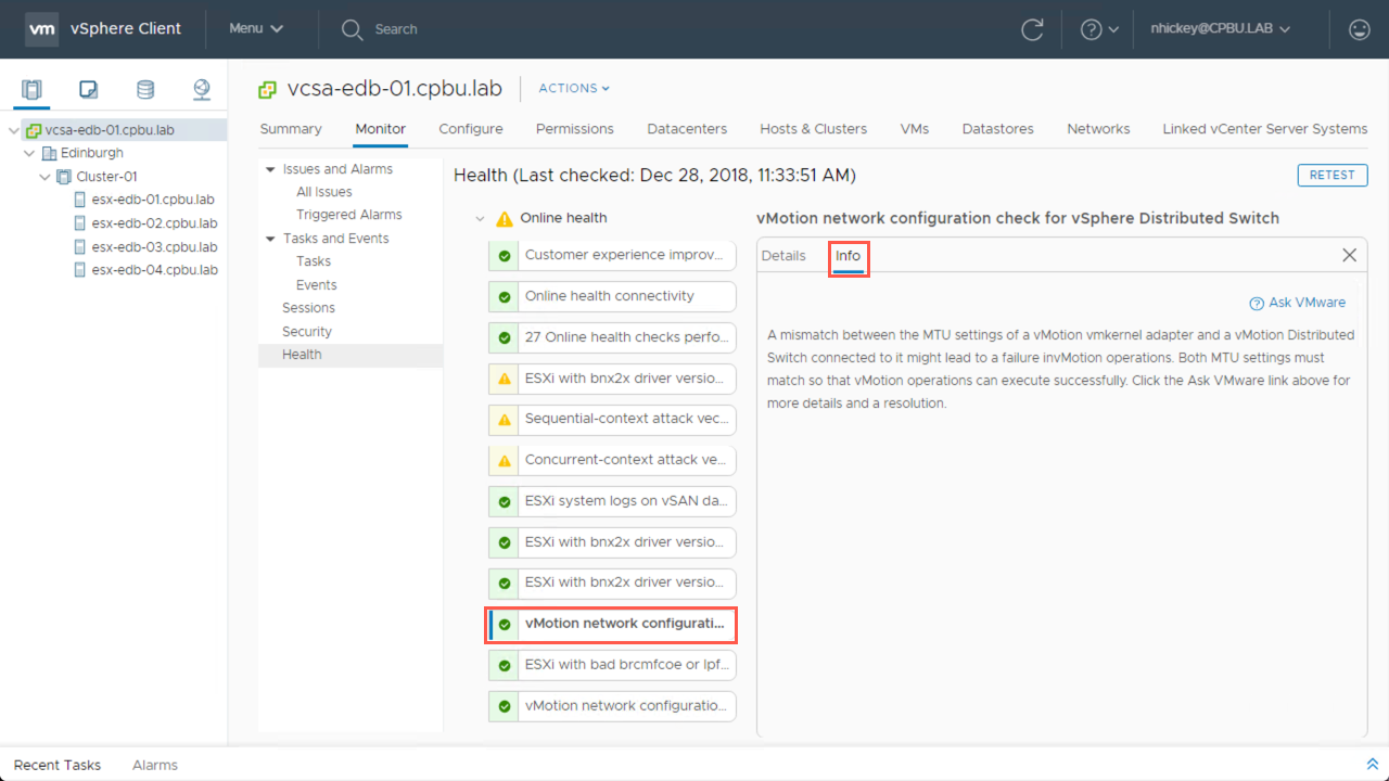 vSphere Health