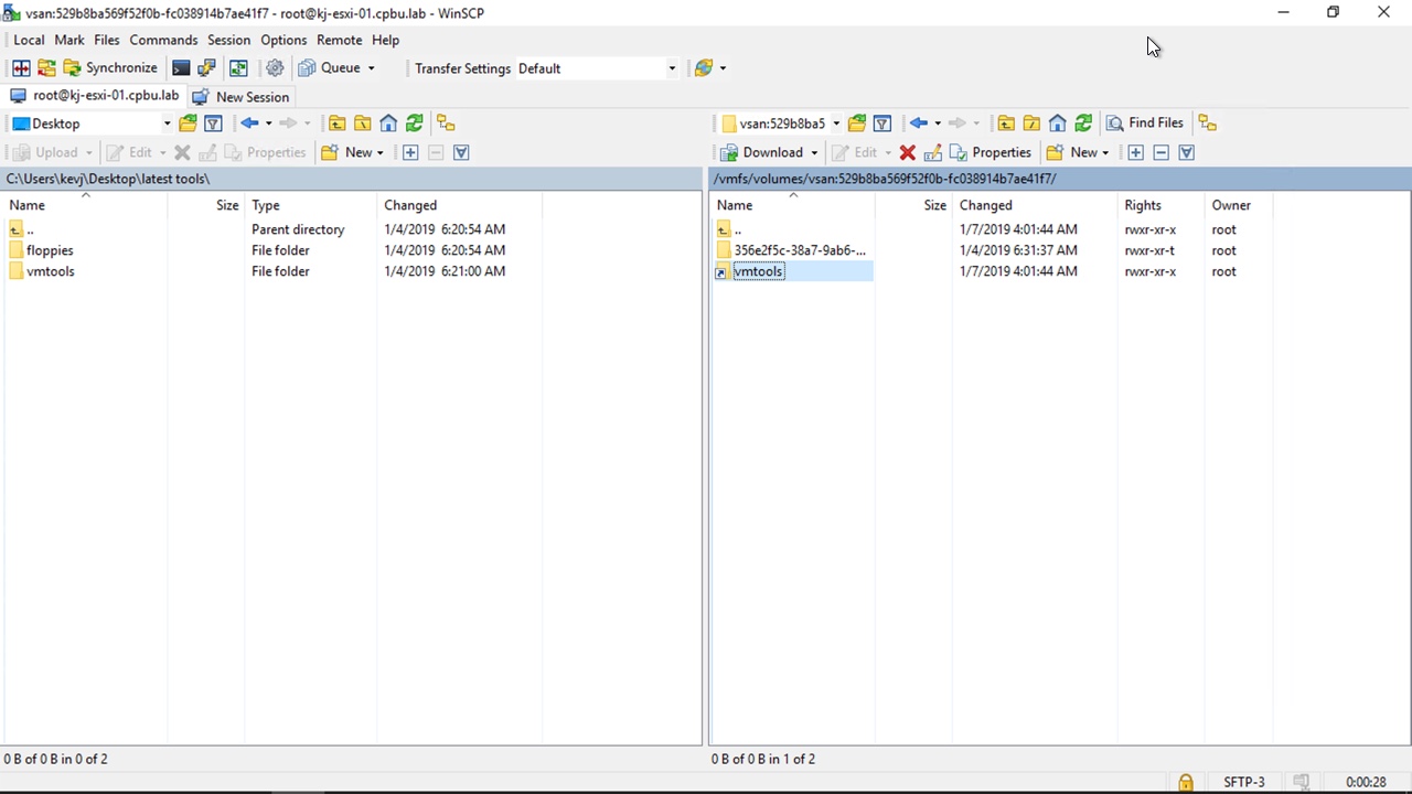 Create new VMware Tools repository