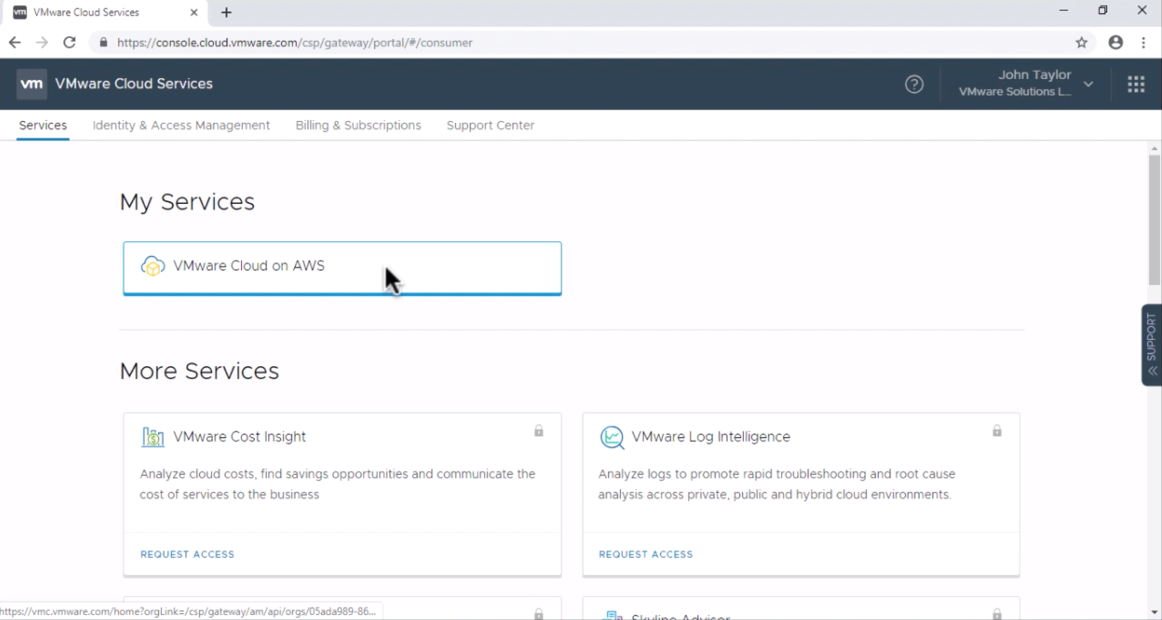 VMware Cloud on AWS First Steps - Deploy SDDC_1