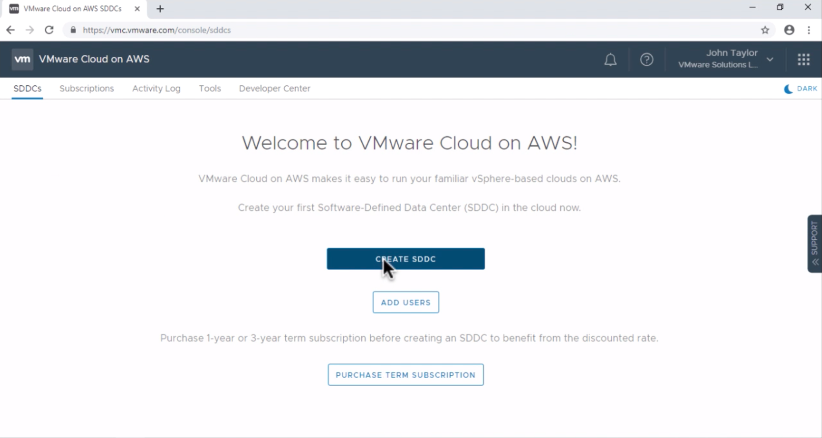 VMware Cloud on AWS First Steps - Deploy SDDC_2