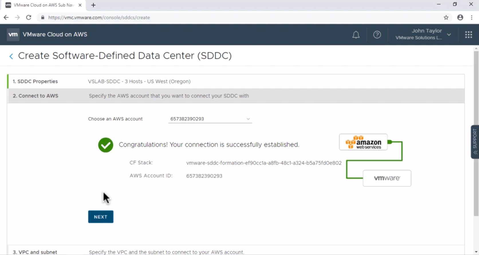 VMware Cloud on AWS First Steps - Deploy SDDC_6