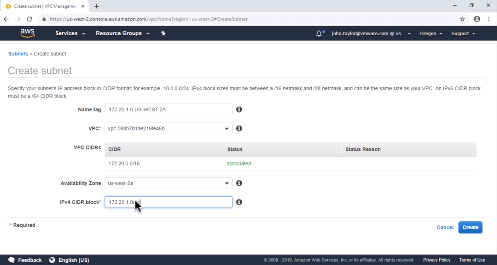 VMware Cloud on AWS First Steps - Setup VPC_3