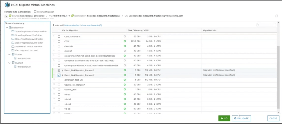 Set up sophisticated migration plans in HCX