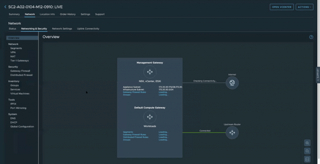 Link VMware Cloud on Dell EMC to your upstream network