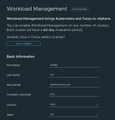 Screenshot of Workload Management In-product evaluation