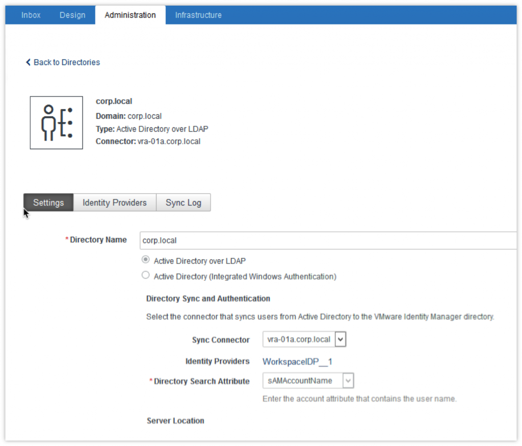 vIDM Settings