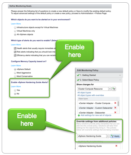 vROPS 6.3 turn on vSphere hardening 1