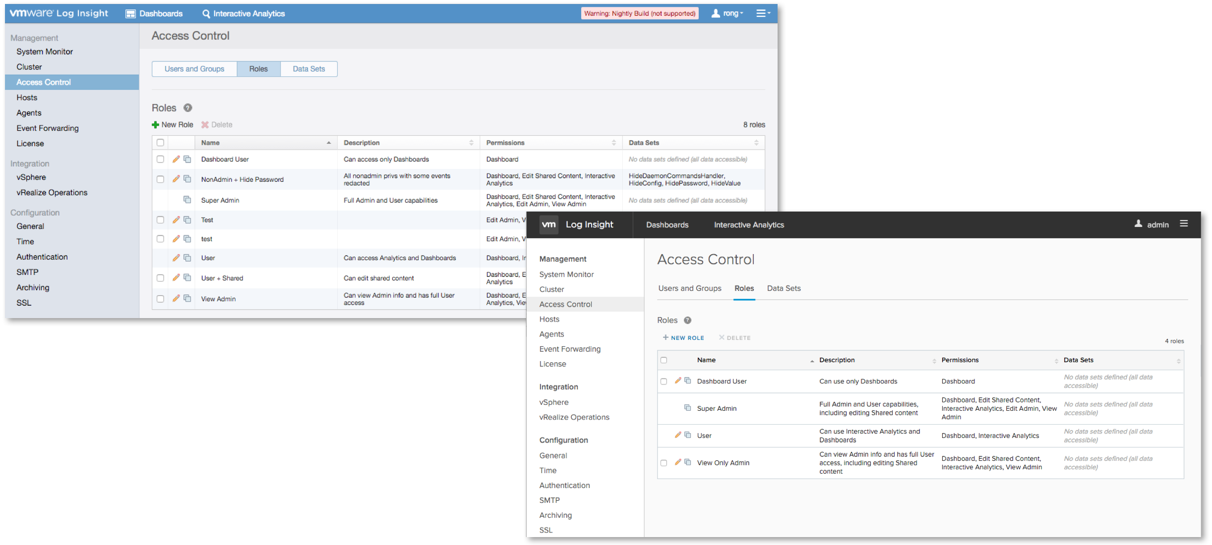 New Log Insight 4.0 Clarity UI