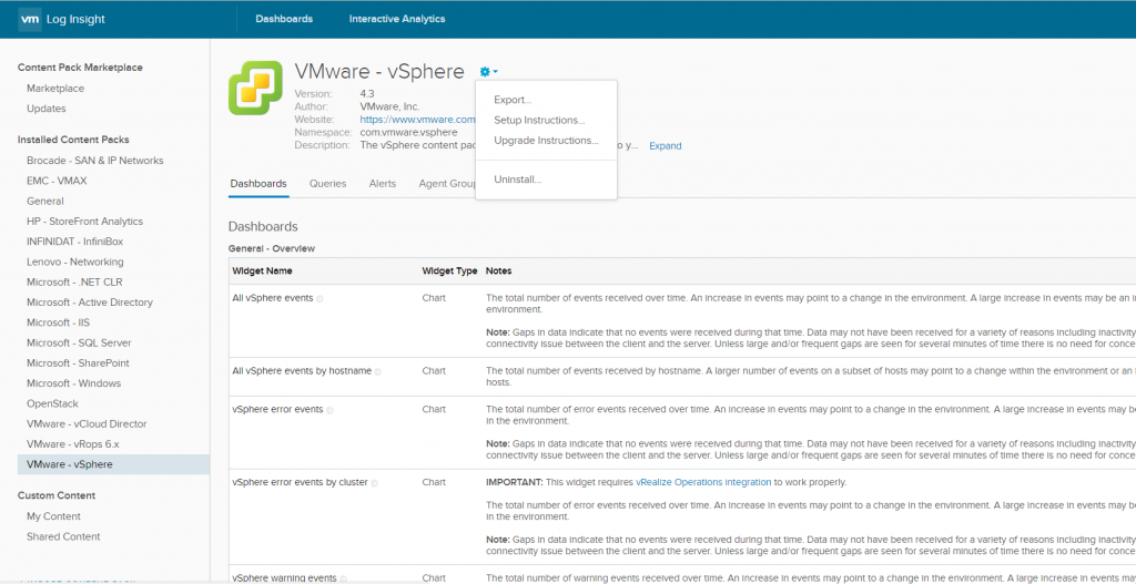 vSphere 4.3 content pack