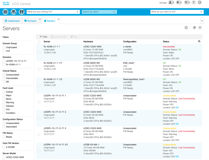 Cisco UCS Manager View