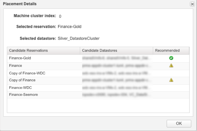 Placement Details page accessible from Request Details