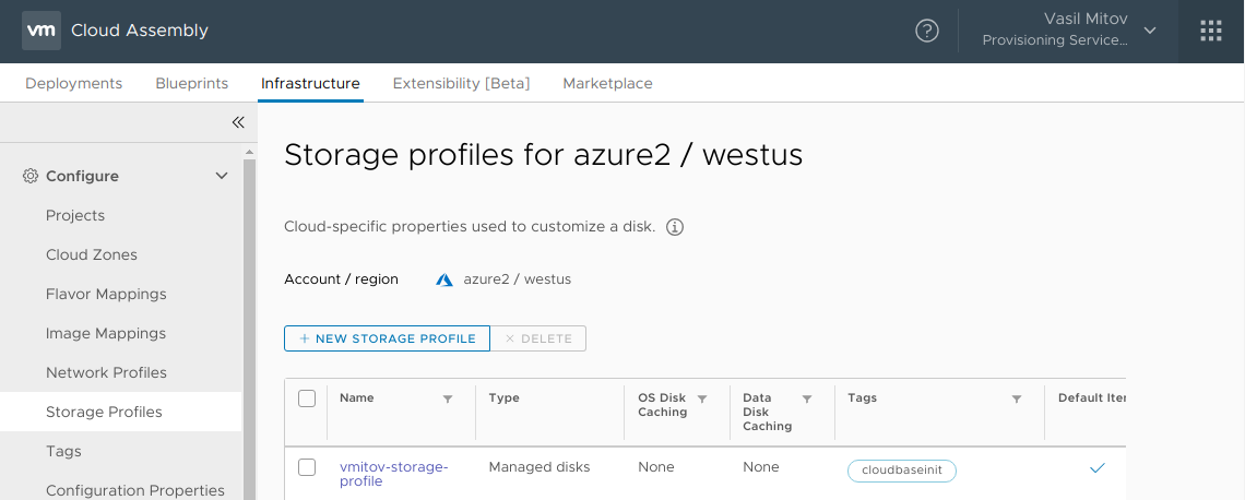 Storage Profiles