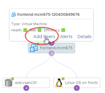 Adding peers of the impacted object