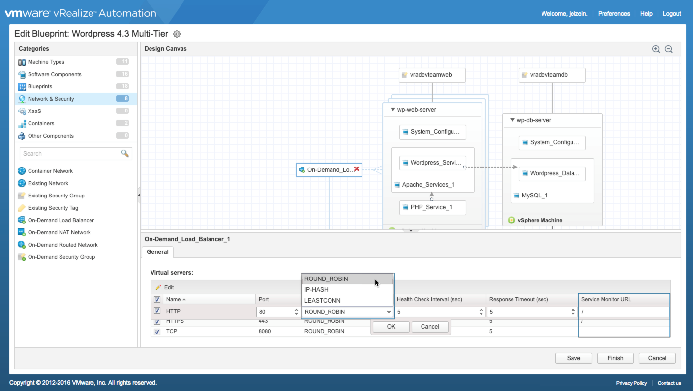 NSX load balancer in vRA