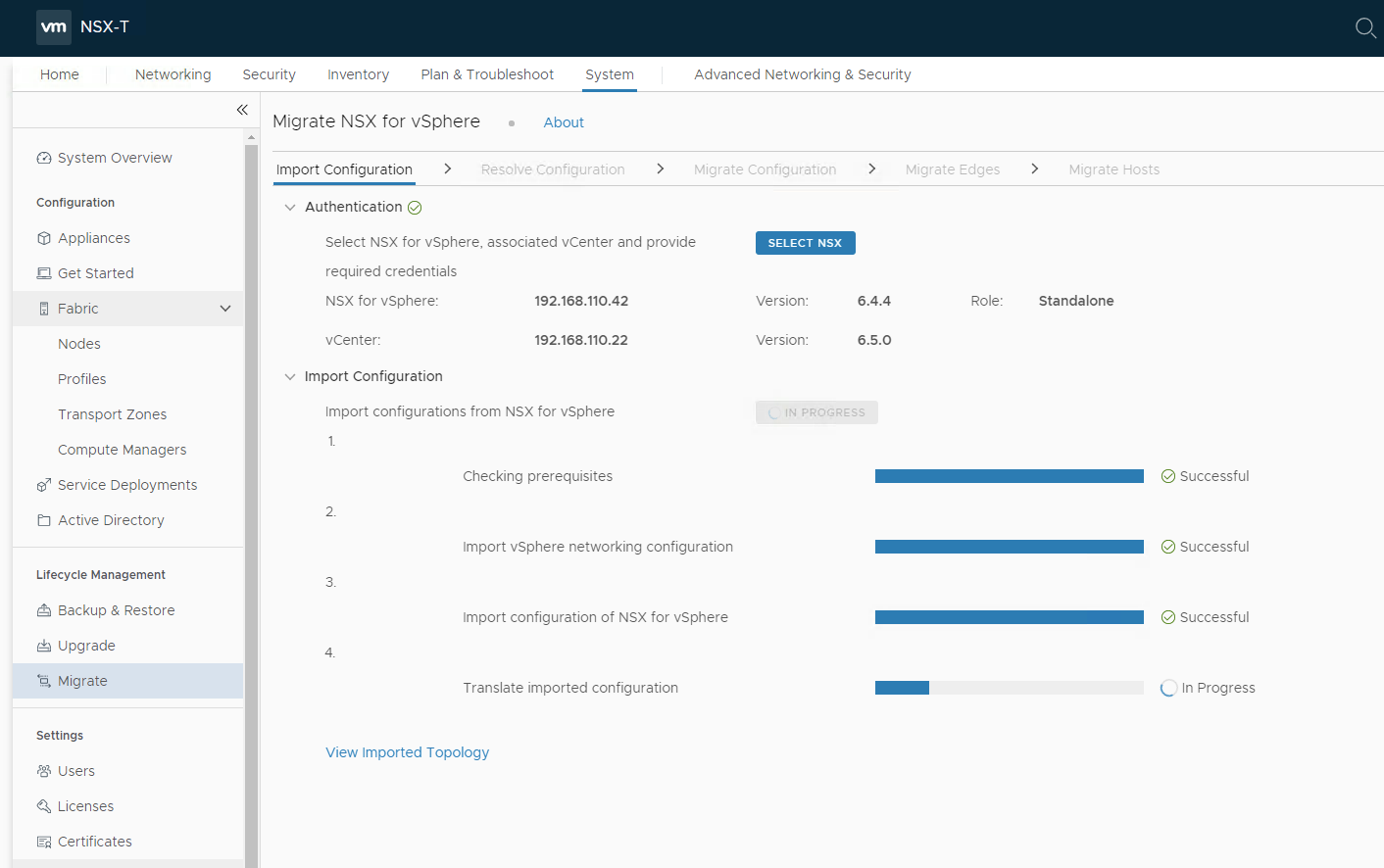 Step 1: Import Configuration