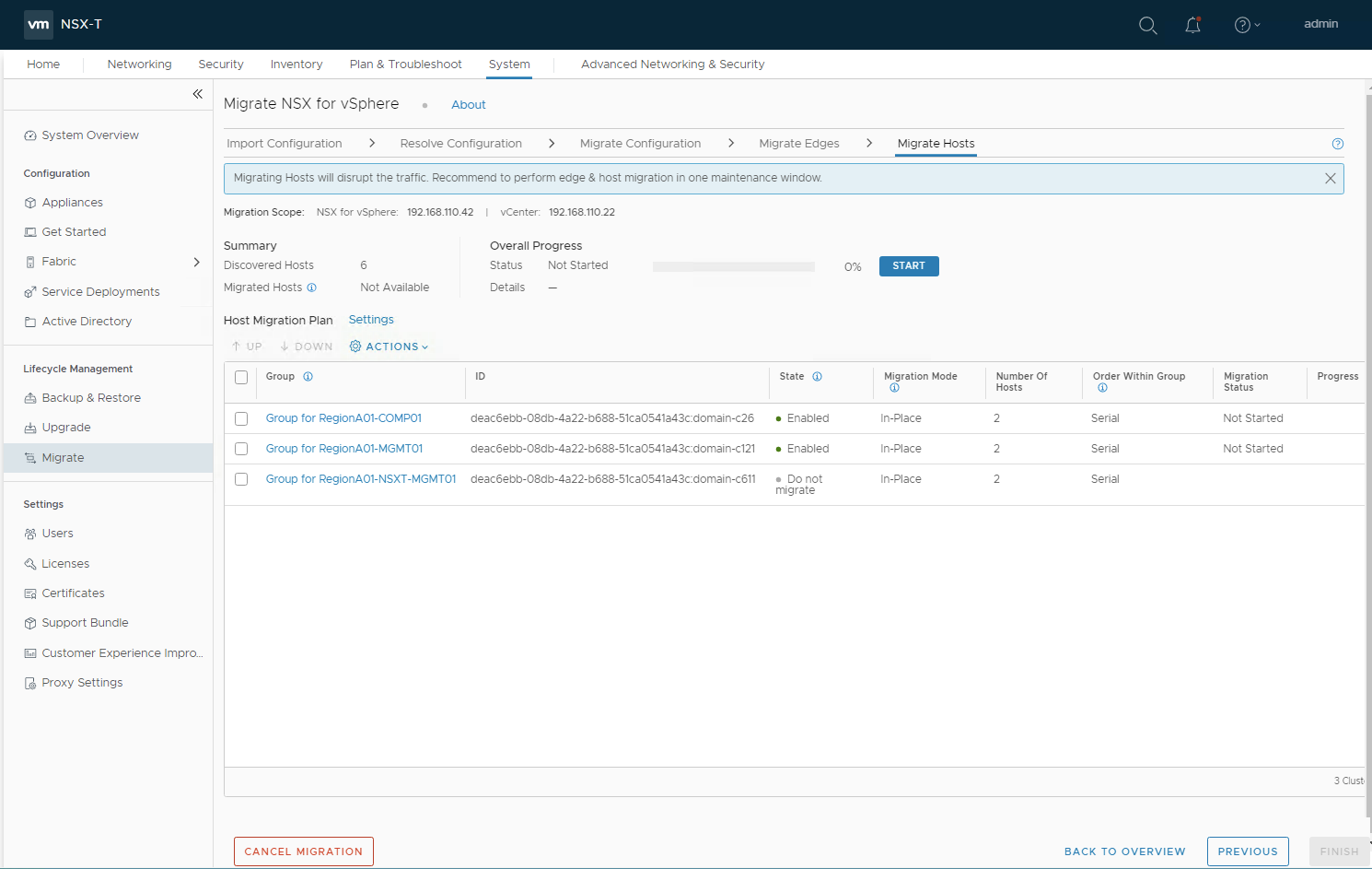 Step 5: Migrate Hosts