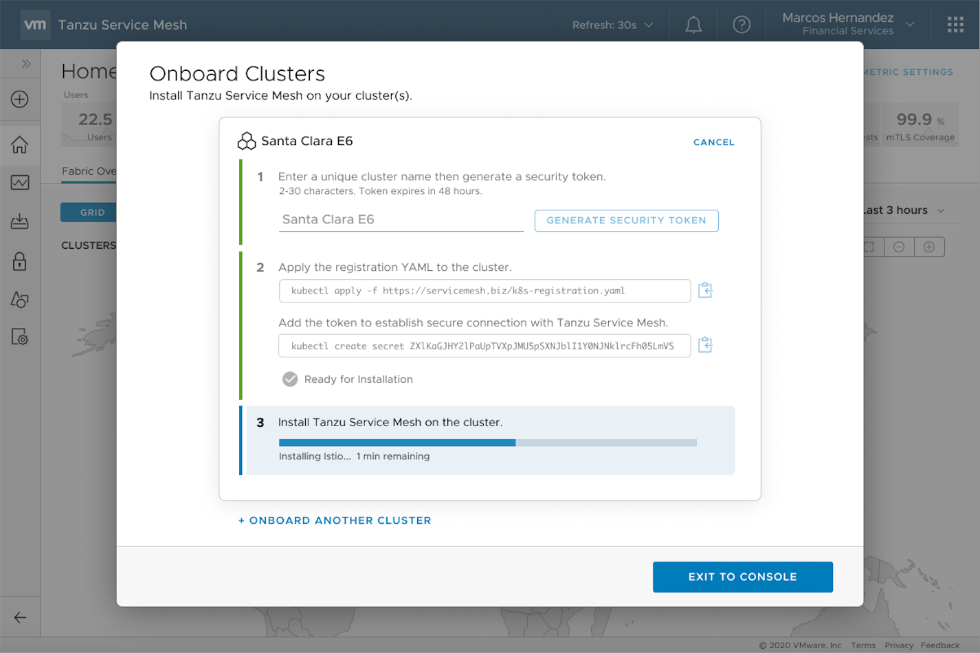 Tanzu Service Mesh Installation on Kubernetes Clusters