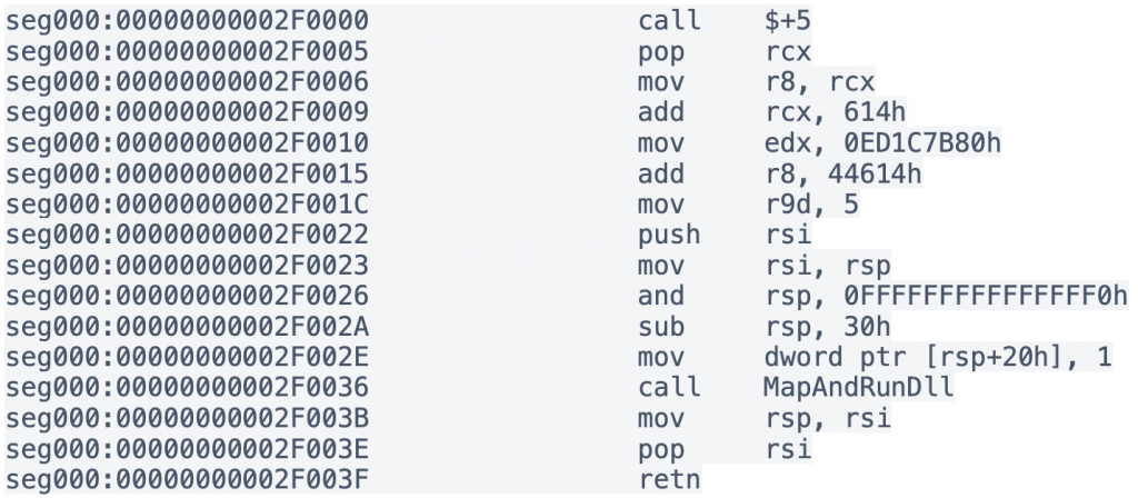 First DLL Message: Shellcode