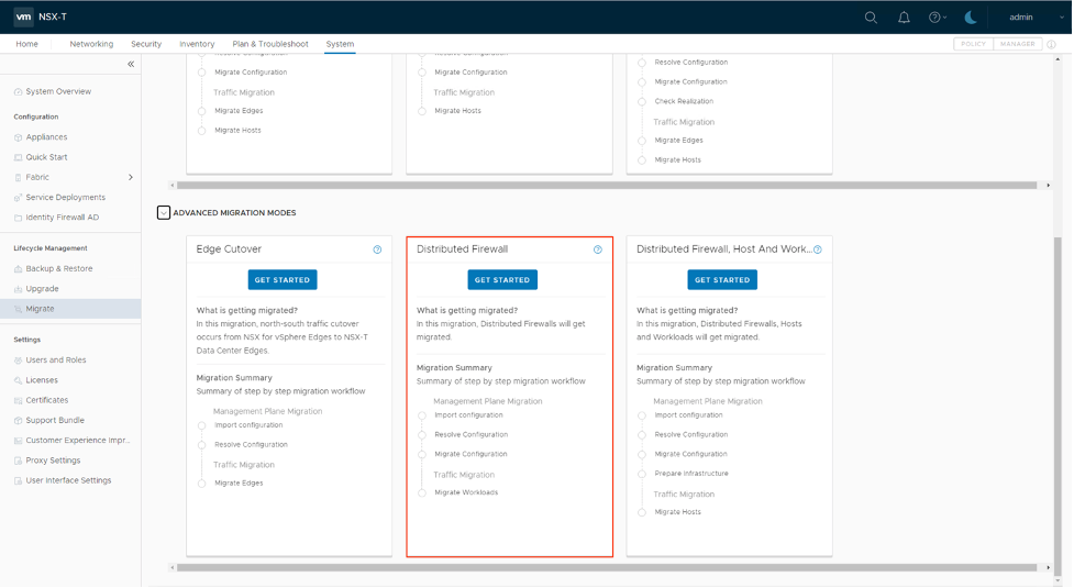 Use Distributed Firewall For Modular Migration