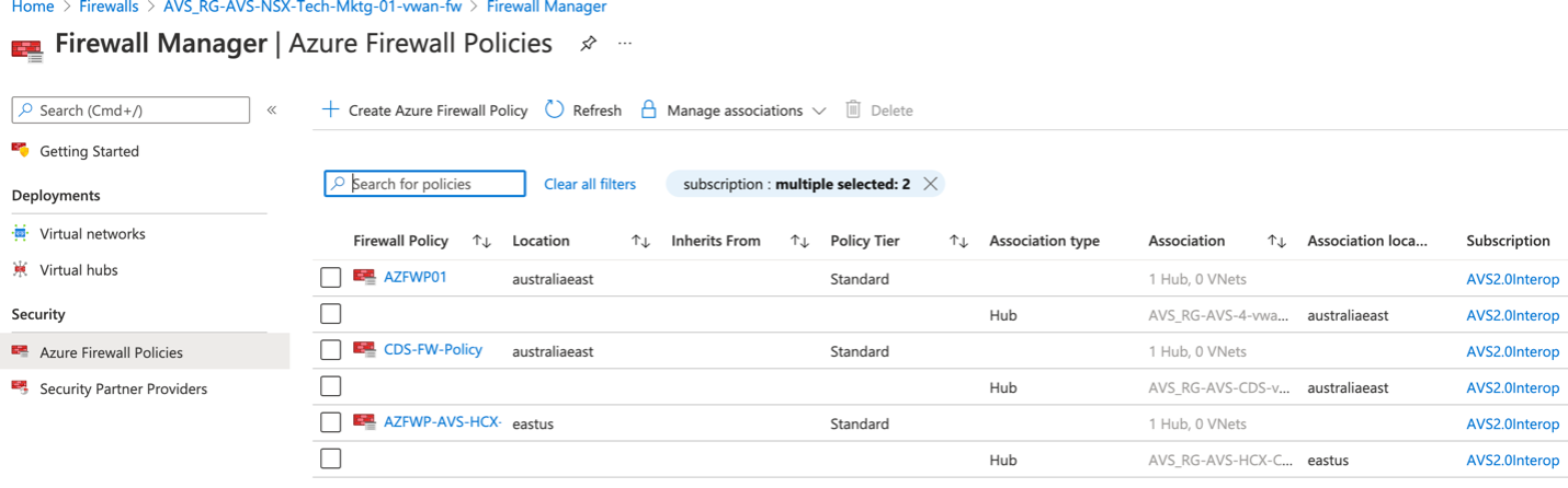 Select and Create Azure Firewall Policies