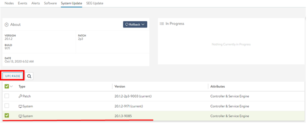 Perform Load Balancer Upgrade