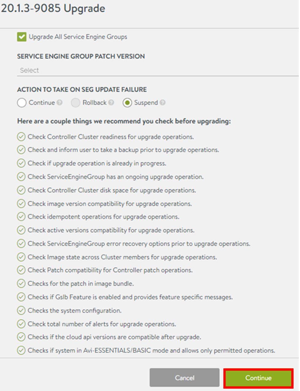 Specify Service Engine Group