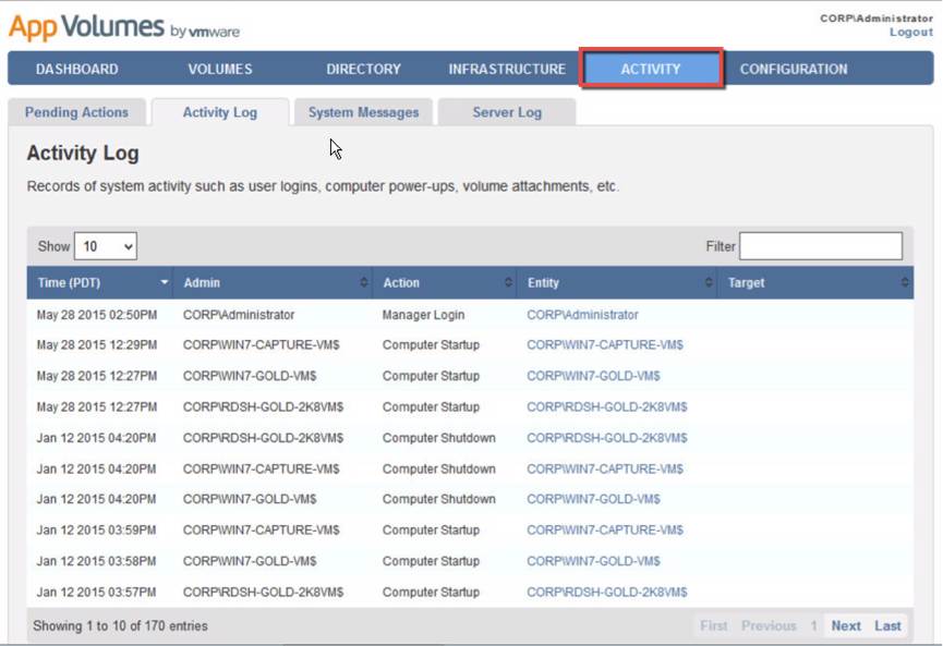 VMware_App_Volumes_Activity_Tab