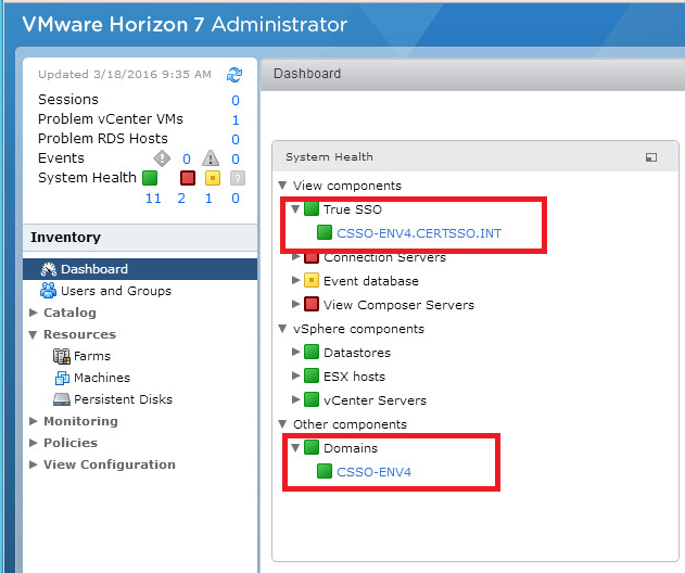 Horizon 7 True SSO Advanced Features 6