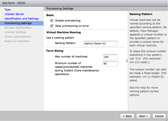 Provisioning-settings