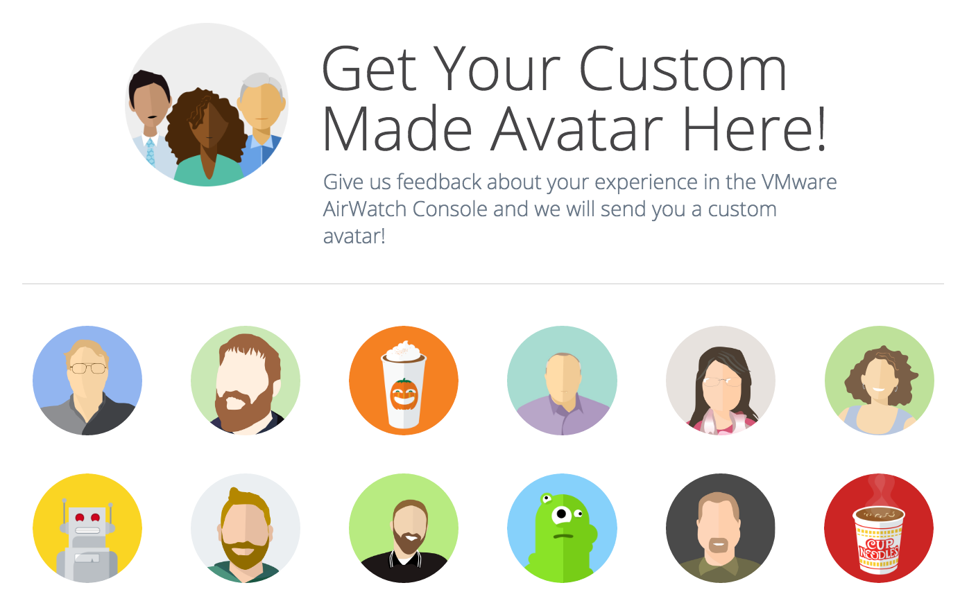 vmware custom made avatars