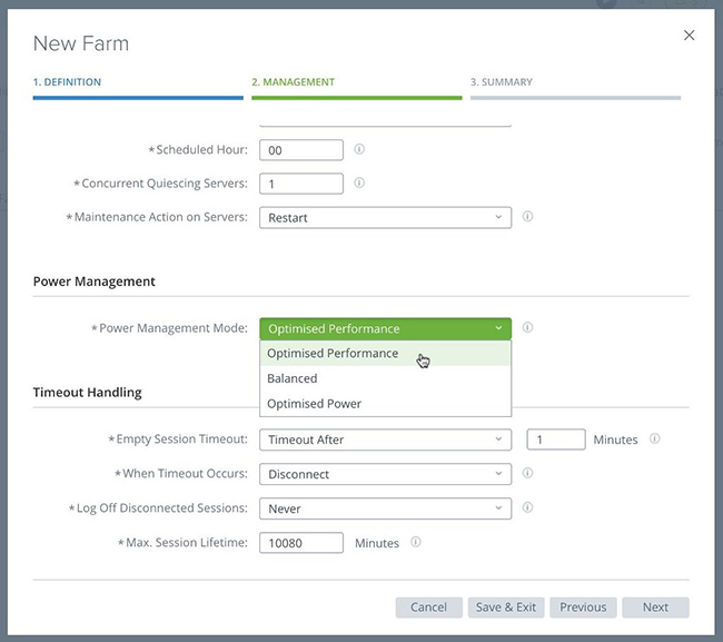 Power Management Options