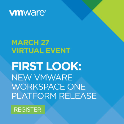 Join VMware EUC online for a first look at the new VMware Workspace ONE platform release.