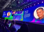 Photo of Sanjay Uppal on stage at VMware Explore Las Vegas 2023