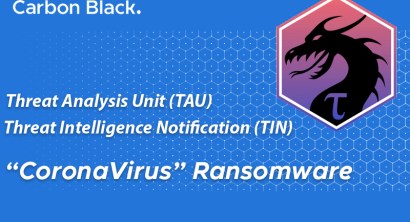 Threat Analysis Unit (TAU) Threat Intelligence Notification: CoronaVirus Ransomware