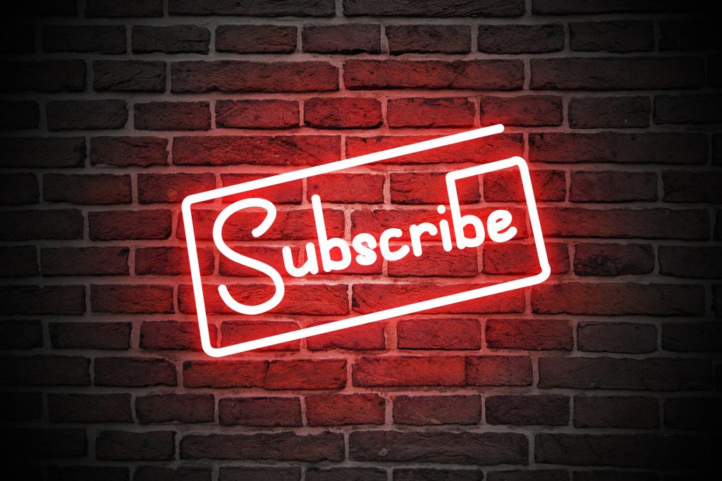 Neon subscribe sign