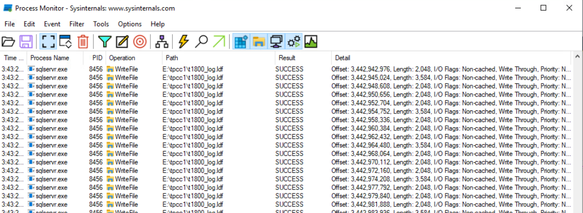 512b-alligned Transaction log IO