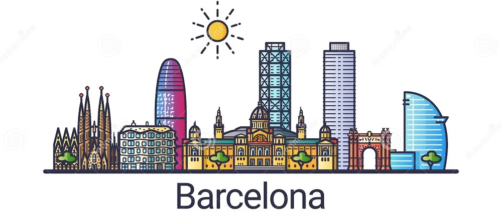 barcelona-banner-city-skyline. Img by www.dreamstime.com